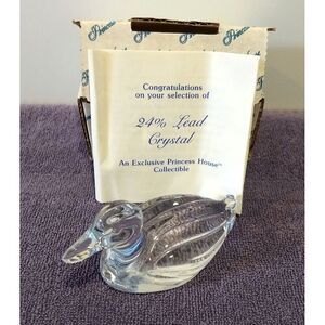 Princess House 24% Lead Crystal DUCK MALLARD Figurine #815 Made in West Germany‎